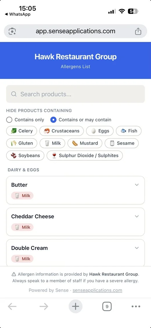 Sense Lite temperature checks screen